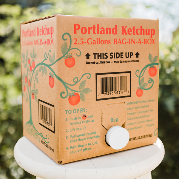 Portlandia 2.5 Gallon Organic Ketchup or Mustard