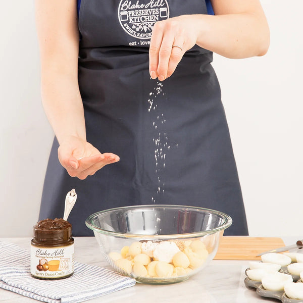 Savory Onion Confit Deviled Eggs