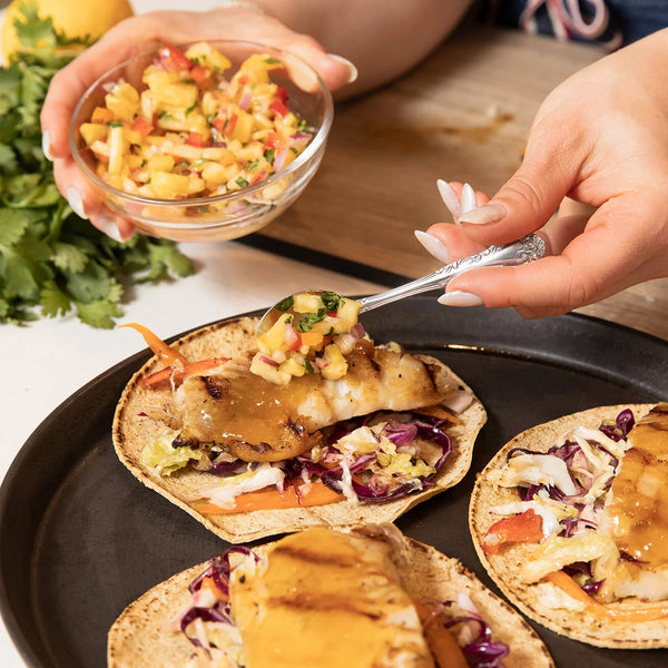 Mango Pineapple Habanero Fish Tacos