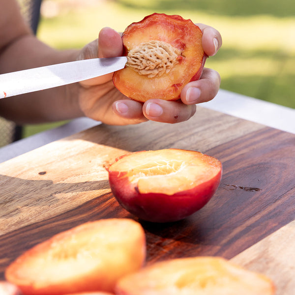 Grilled Peaches with Habanero Honey Glaze