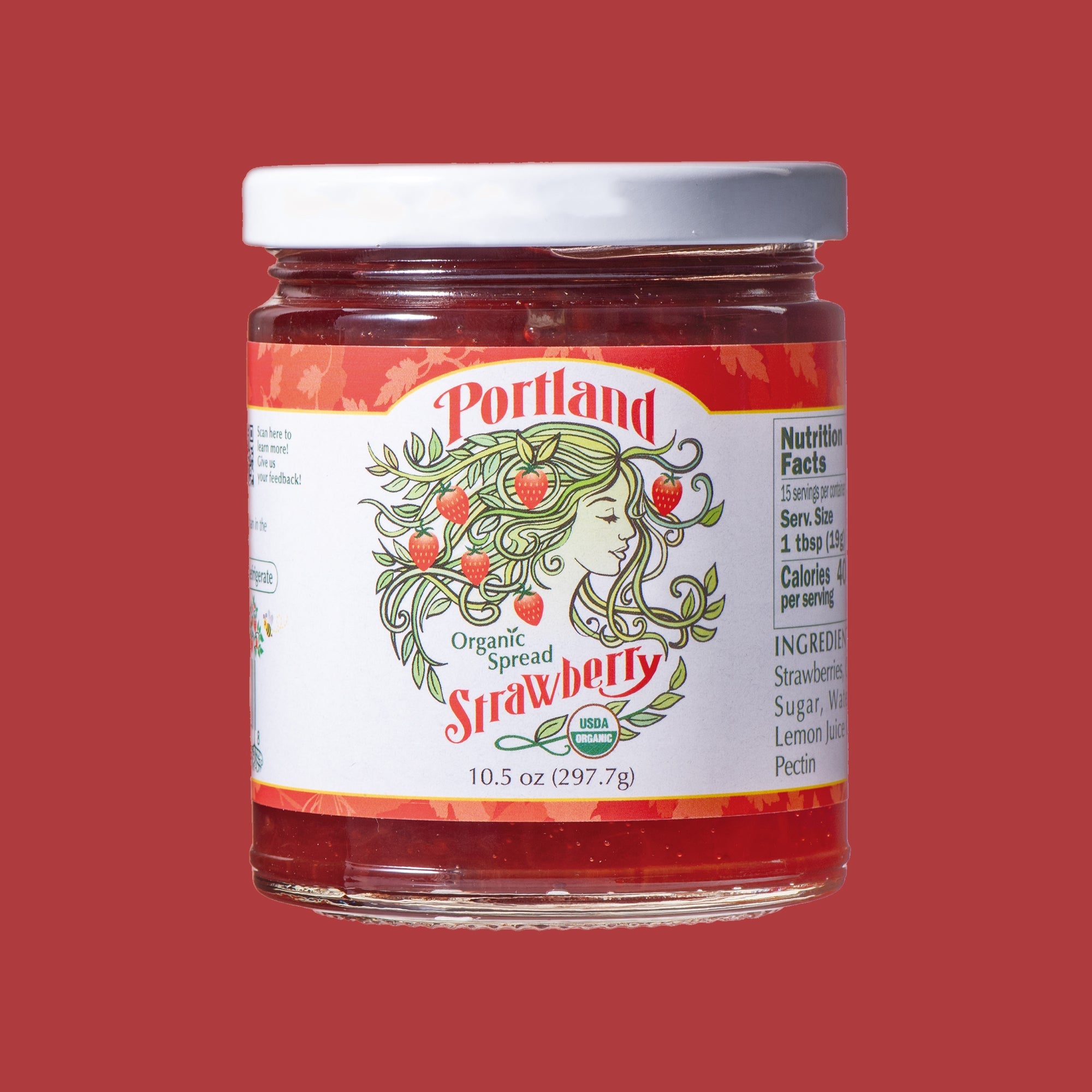 Portlandia Organic Spread- Strawberry 10.5 oz (297.7g)