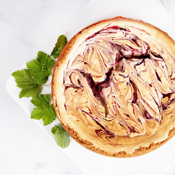 Black Currant with Wild Mint Cheesecake